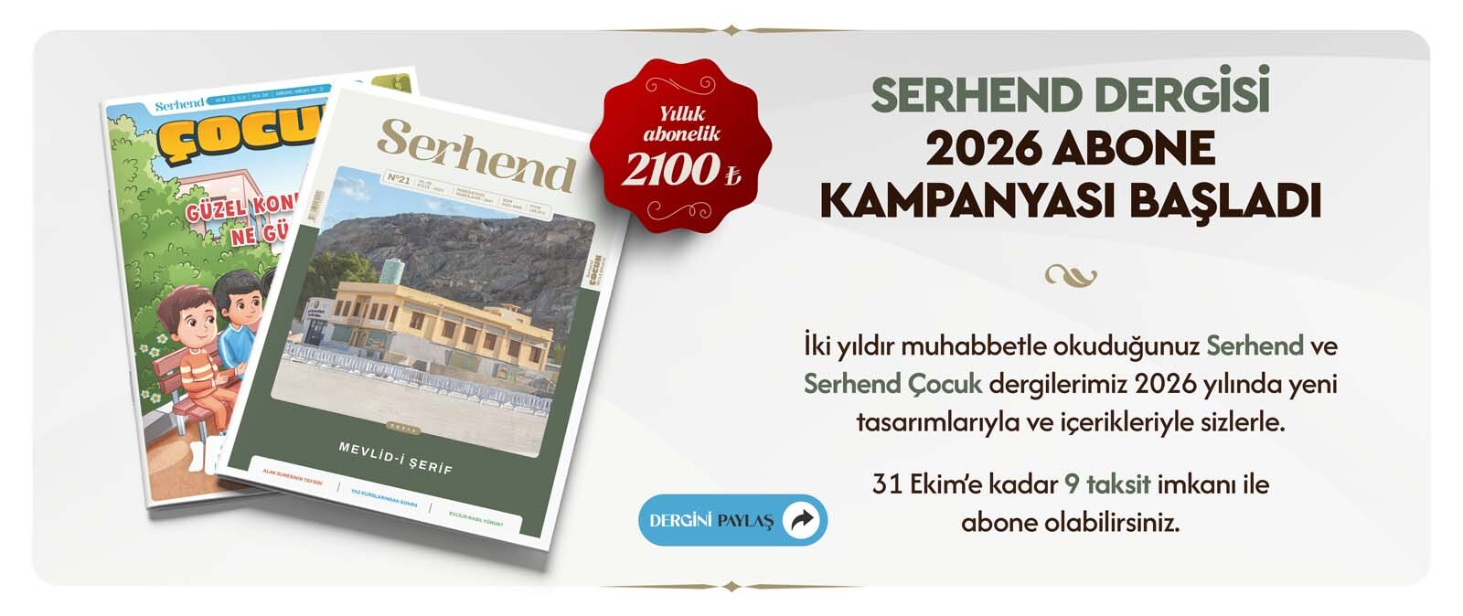 Serhend Dergisi Abonelik